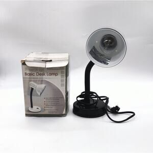 Simple Designs LD1003-BLK Basic Metal Desk Lamp with Flexible Hose Neck